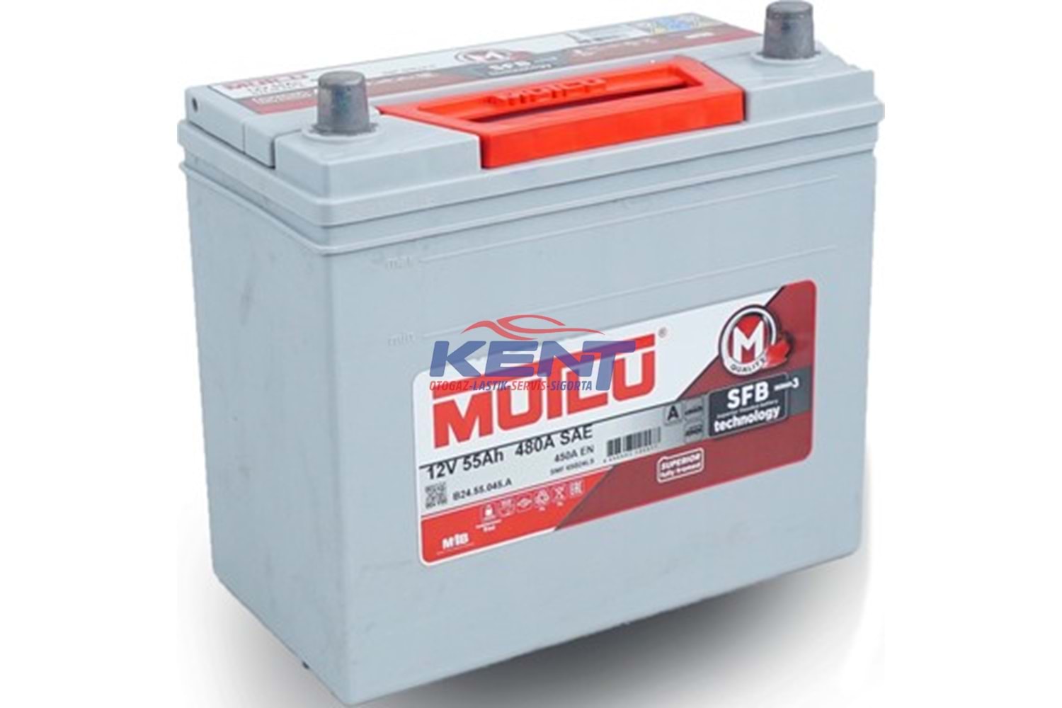 Mutlu Akü 12V 55 AH DAR Japon DÜZ