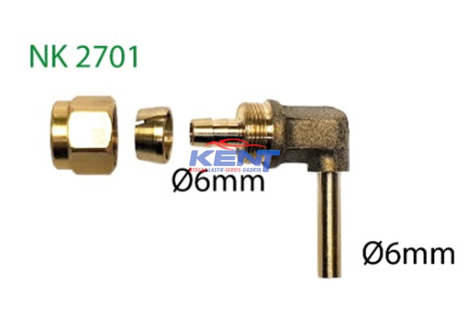 Dirsek Takımı Termoplastik 90° 6 / M14x1 / 6 mm