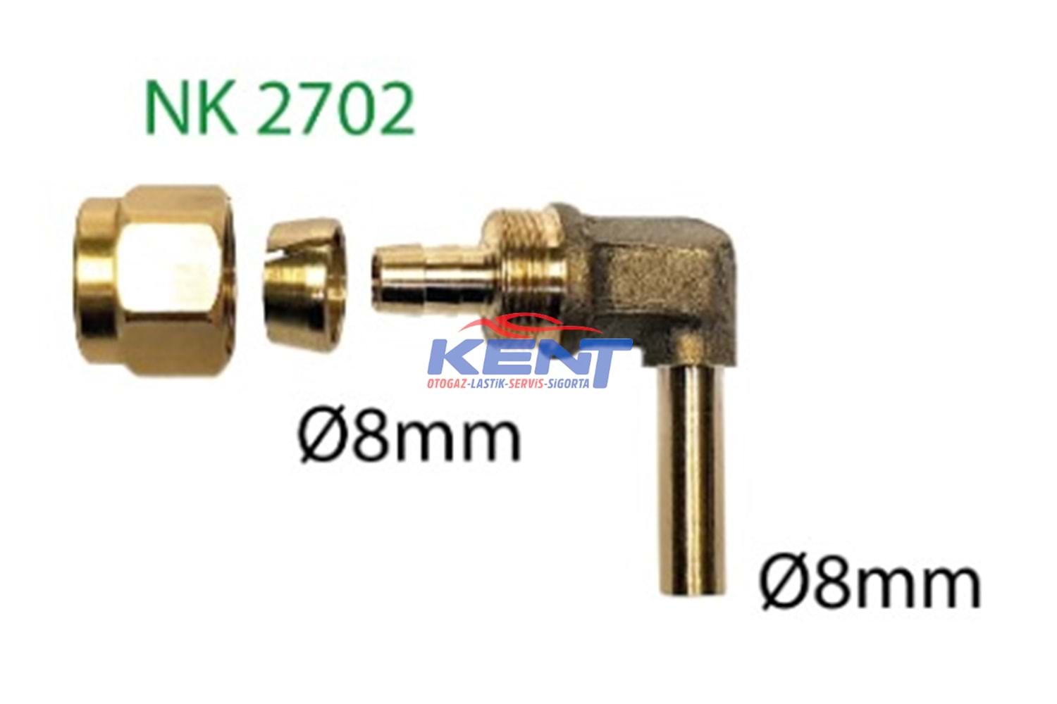 Dirsek Takımı Termoplastik 90° 8 / M16x1 / 8 mm