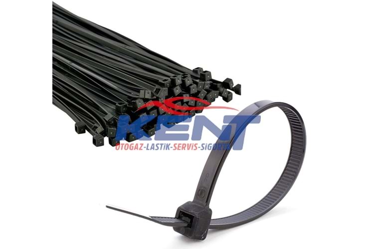 Kablo Bağı Cırt Kelepçe 4,8 x 400 Paket= 100 Ad. ( Siyah )