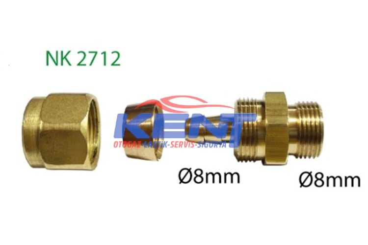 Termoplastik Hortum Ek Nipel 8*8